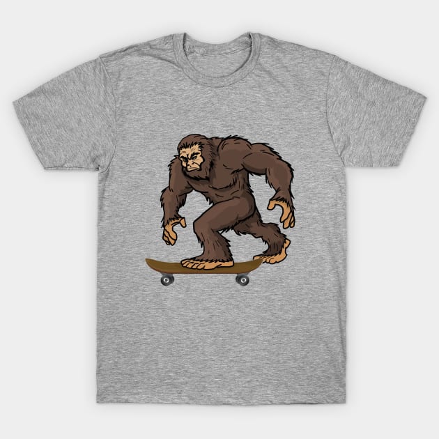 Bigfoot - Bigfoot Skateboarding T-Shirt by Kudostees